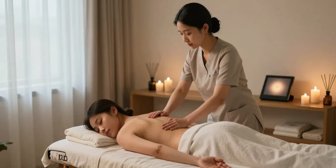 서울출장마사지에서 편안한 홈케어를 제공하는 모습