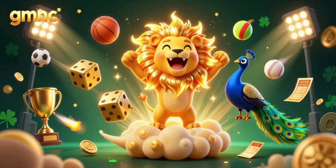 Betting with confidence at GMNC, featuring dynamic characters and casino elements in an exciting 3D scene.