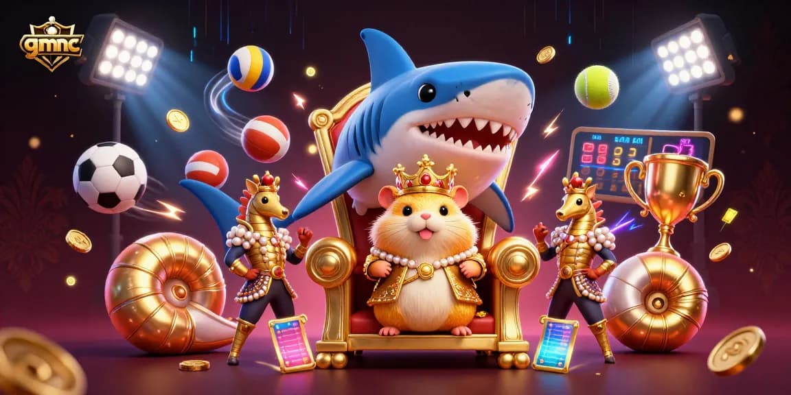 Bet on gmnc with a fierce hamster king and sports elements in an exciting online casino setting.