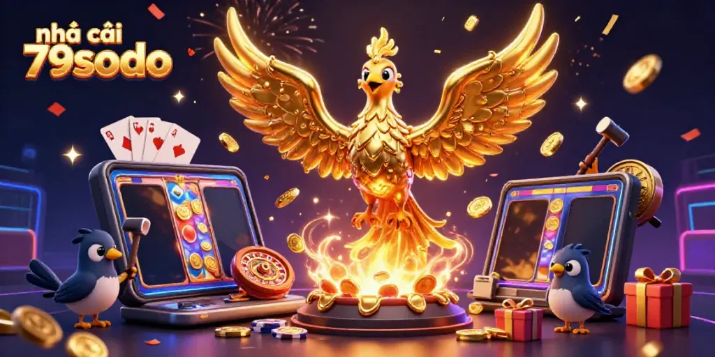 Experience thrilling gameplay at nhà cái 79sodo with a vibrant casino scene featuring unique characters and gaming elements.