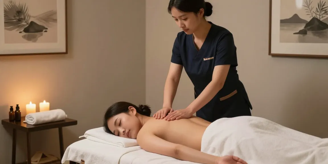 파주출장안마에서 전문 마사지가 진행되는 고급스러운 공간의 모습.