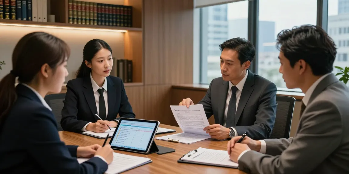 Legal team discusses case strategies in consultation for the full report