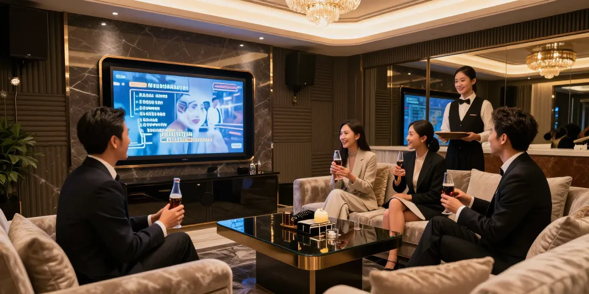 강남쩜오에서 고급스러운 프라이빗 룸에서 즐기는 비즈니스 모임의 모습