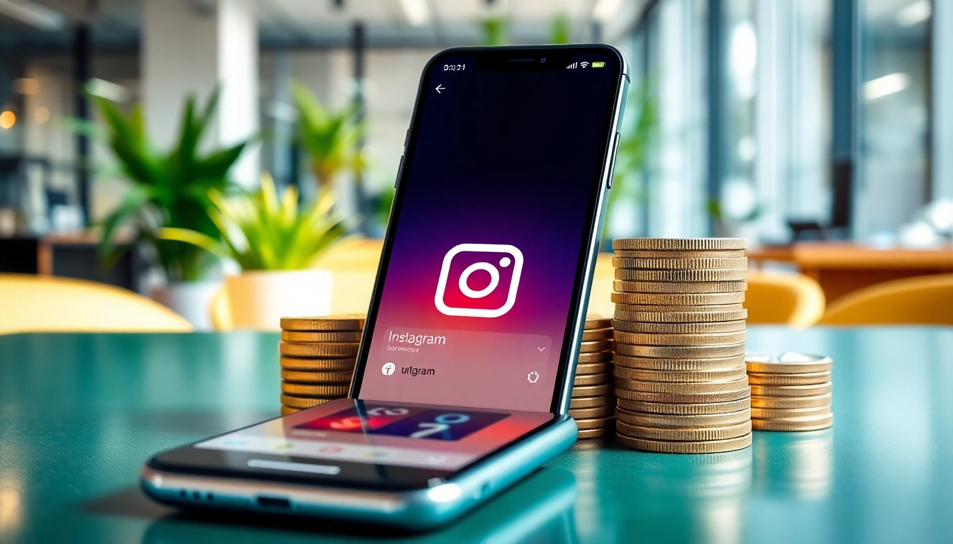 インスタ フォロワー購入 おすすめのためのスマホと通貨の画像
